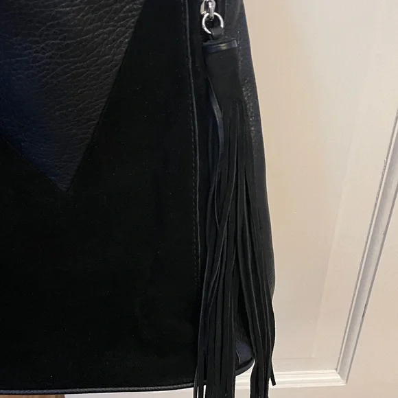 Sam Edelman Black Fringe Shoulder Bag - Picture 4 of 8